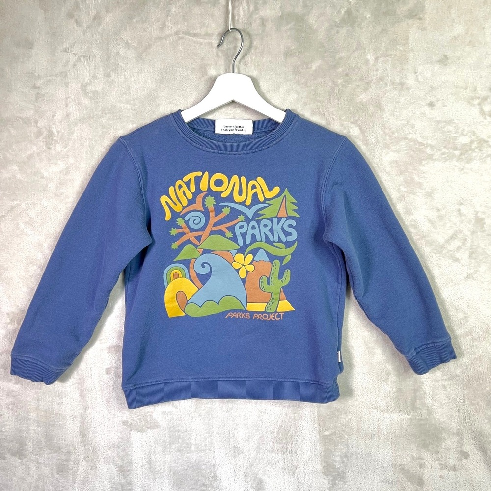 National Parks Whirled Crewneck Sweatshirt Kids Large Parks Project Youth